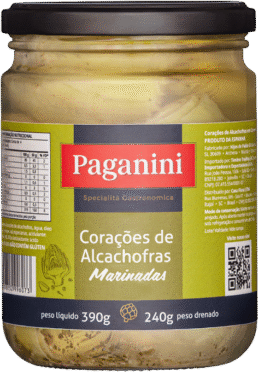 Coração de Alcachofra Marinada Vidro Paganini