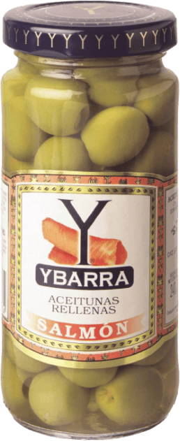 Azeitona Verde Recheada com Salmão Ybarra