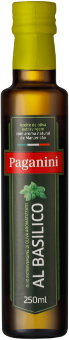 Azeite de Oliva Extravirgem Sabor Manjericão Paganini