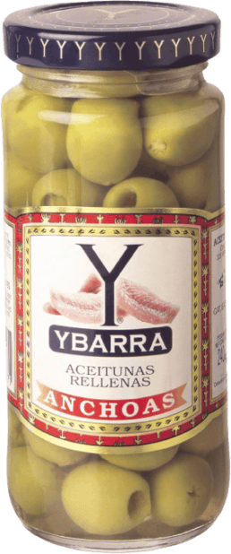 Azeitona Verde Recheada com Anchova Ybarra