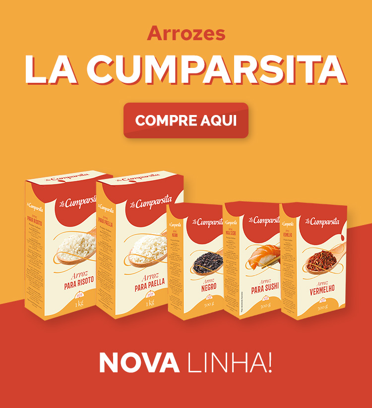 Banner Nova linha de arrozes La Cumparsita